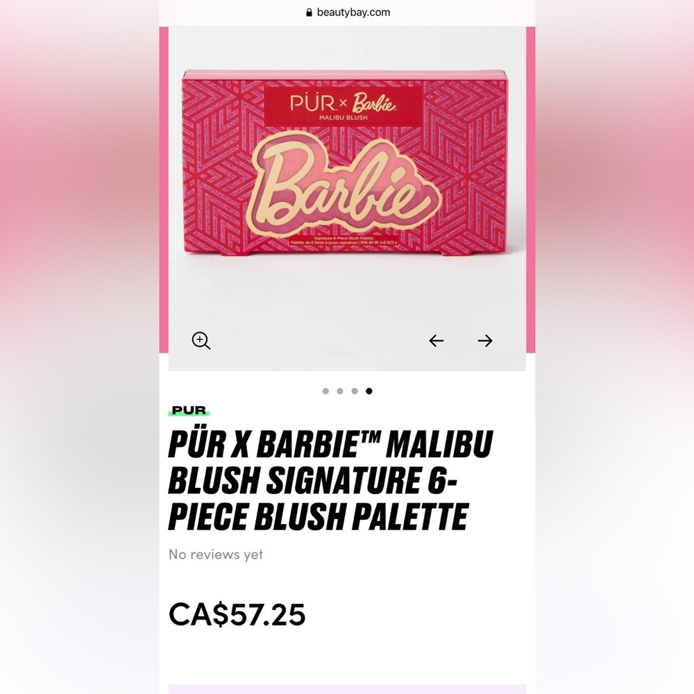 Pur x Barbie Malibu Blush Palette - Pink and Gold